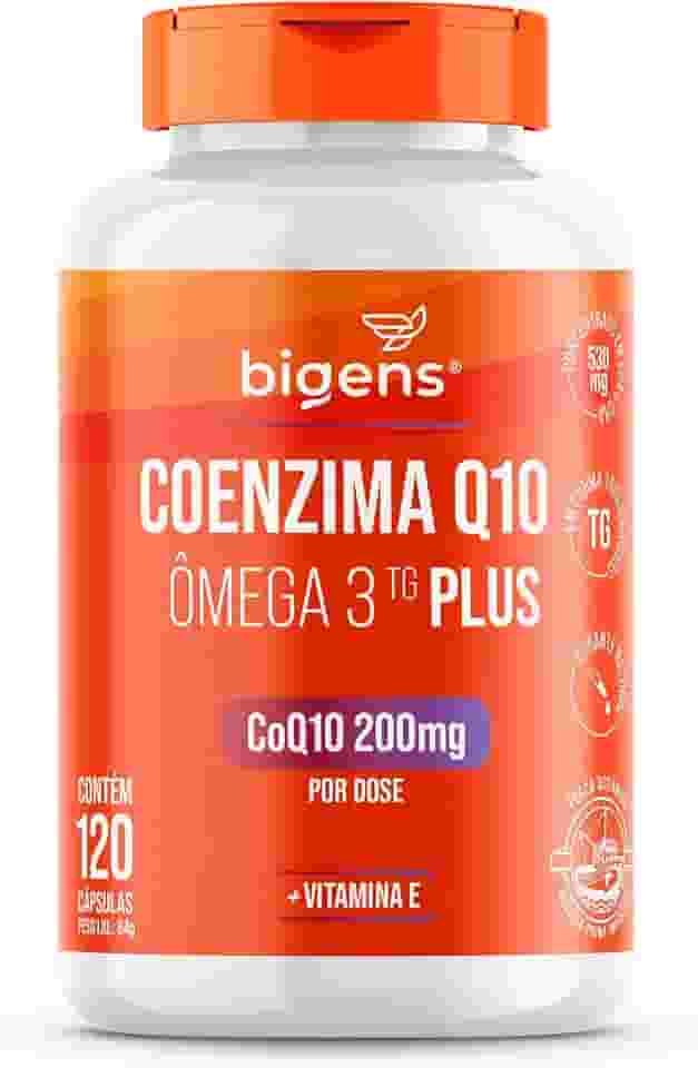Coenzima Q10 200mg + Ômega 3 TG Plus + Vitamina E 120 Cápsulas Bigens (Unidade)