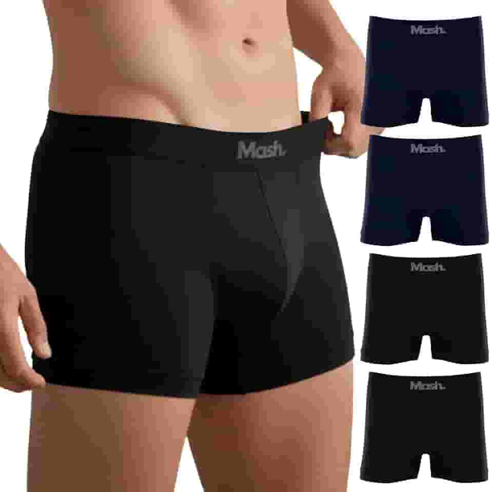 Kit 4 Cuecas Boxer Mash Sem Costura Poliamida Toque Gelado Box Masculina Adulto