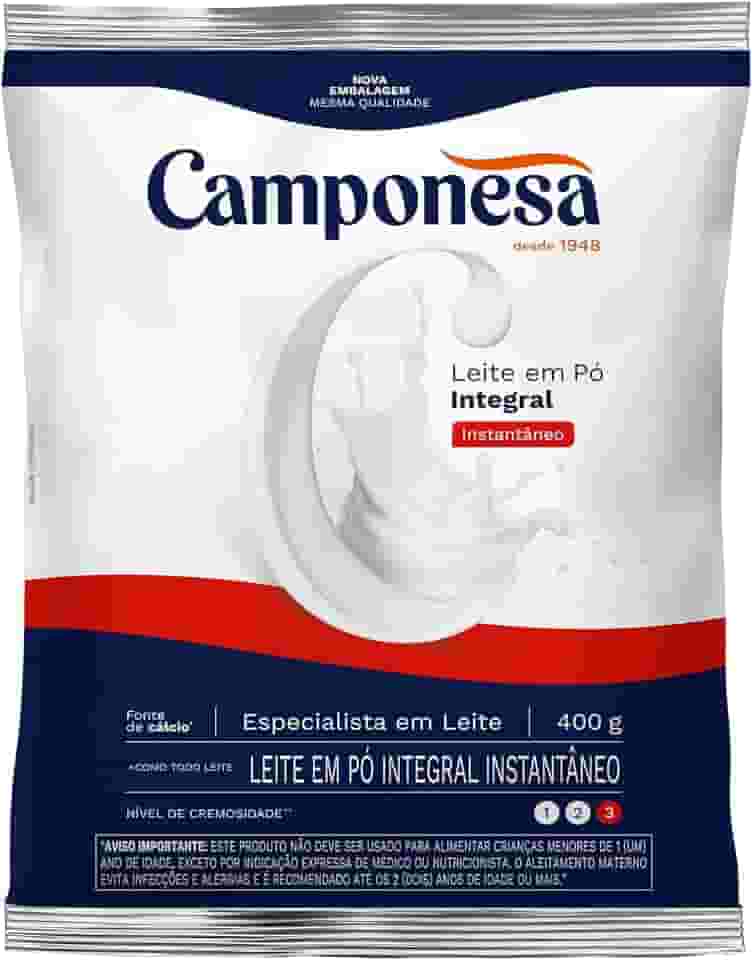 Camponesa - Leite em Pó Integral Instantâneo 400g