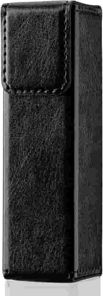 LISAPACK Estojo de couro para frasco de spray atomizador de perfume, Preto, Simples