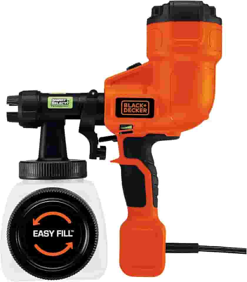 BLACK+DECKER Pistola de Pintura Elétrica HVLP, Ideal para Pintura e Pulverização, Modelo BDPH200B, 110V