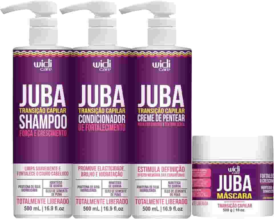 Kit Widi Juba Transição Capilar Shampoo, Condicionador, Creme Denso e Máscara