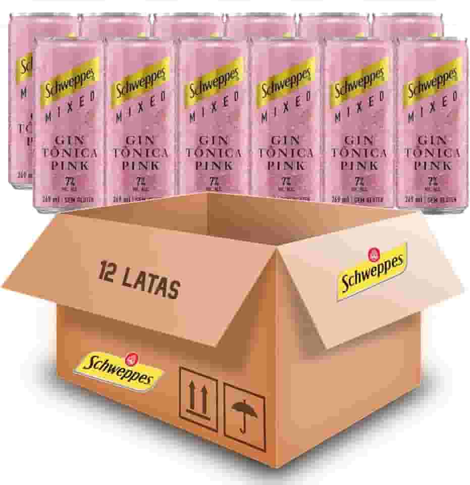 Kit c/ 12und Gin Tônica Pink Lata 269ml