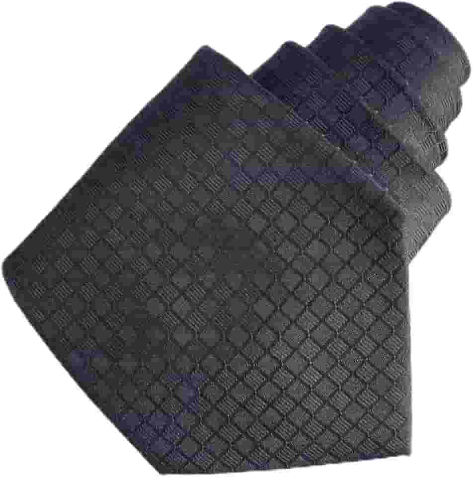 Gravata masculina de 9,5 cm de largura preta para homens formal evento terno gravata com caixa de presente