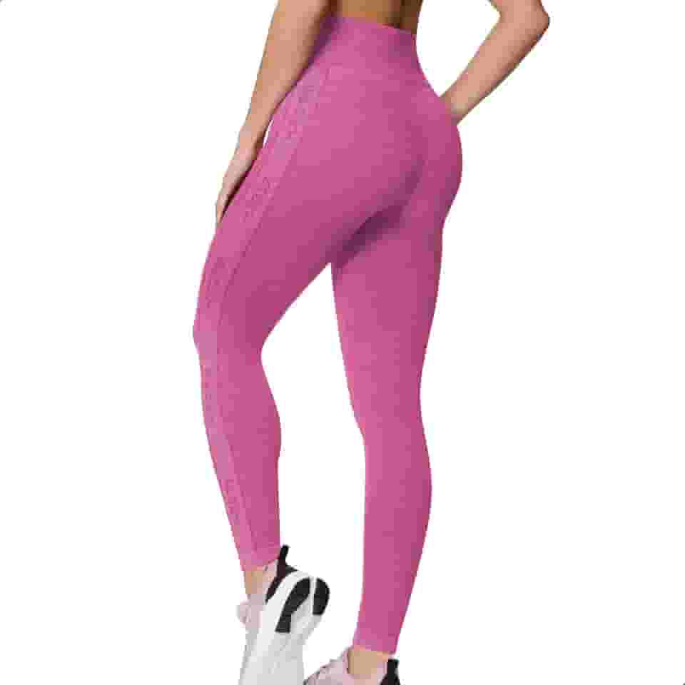 Calça Legging Academia Zero Transparência Poliamida Cós Alto Sem Costura Fitness Feminina Selene Adulto