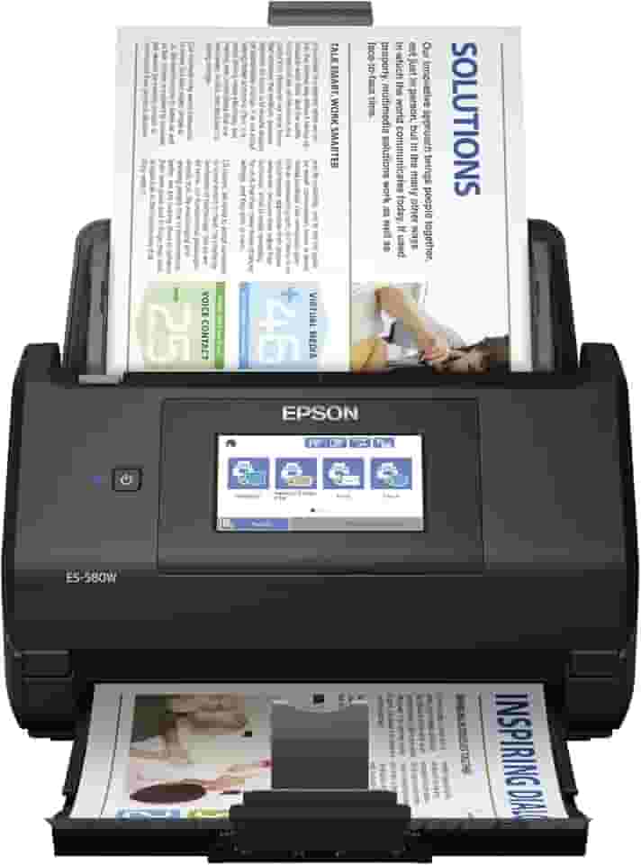 EPSON Scanner WorkForce ES-580W - Documentos, Wireless, ADF, OCR, Bivolt, Preto