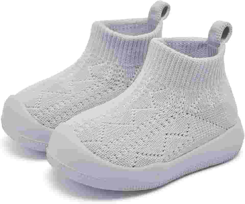 Meias antiderrapantes para bebês meninos meninas tênis macio sem cadarço proteção biqueira infantil chinelos leves respiráveis primeiro caminhada