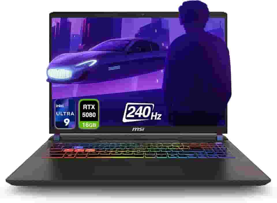 MSI Notebook para jogos Vector 16 HX AI, Intel Ultra 9-275HX, RAM DDR5 de 32 GB, SSD PCIe de 2 TB, WQXGA de 16 polegadas (2560 x 1600) tela 240Hz, Nvidia G-Force RTX 5080, teclado RGB de 24 zonas, W11