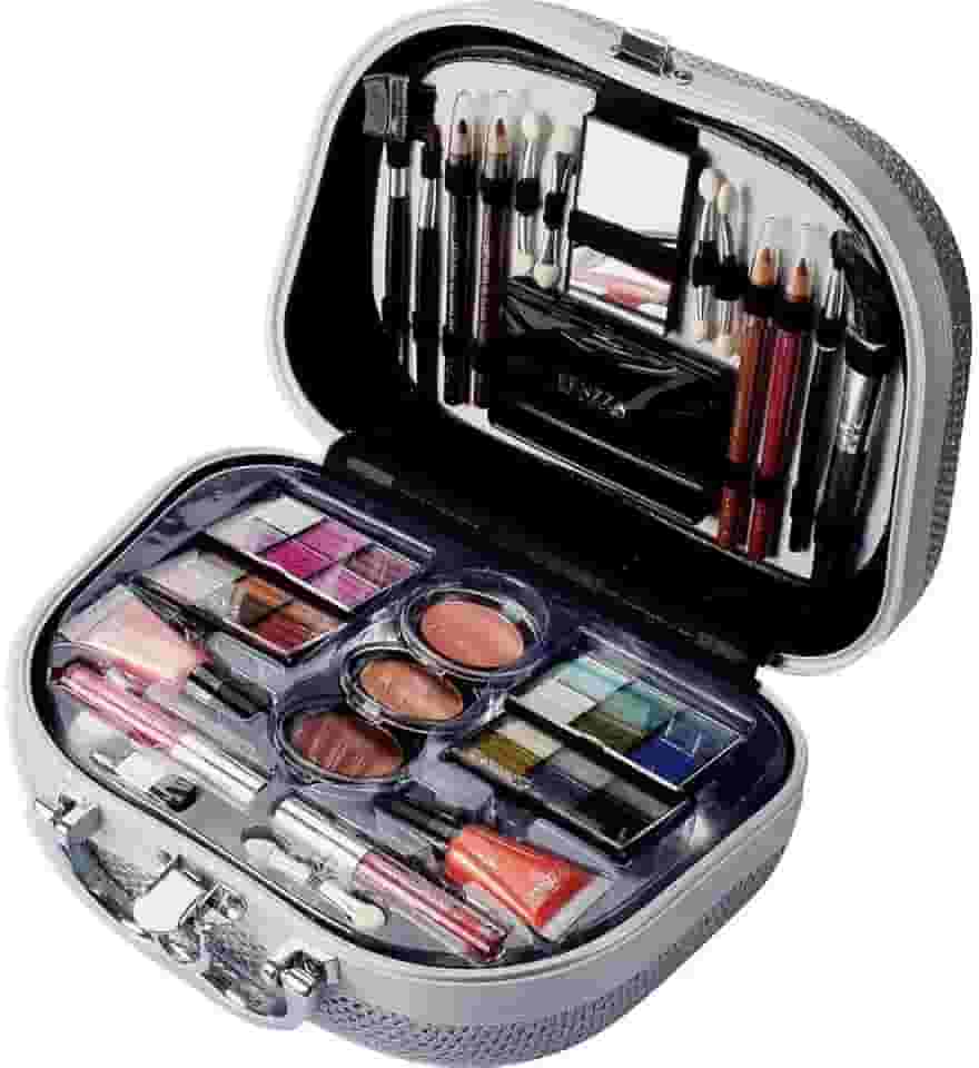 Maleta De Maquiagem Profissional FZ60003 Prata, Fenzza