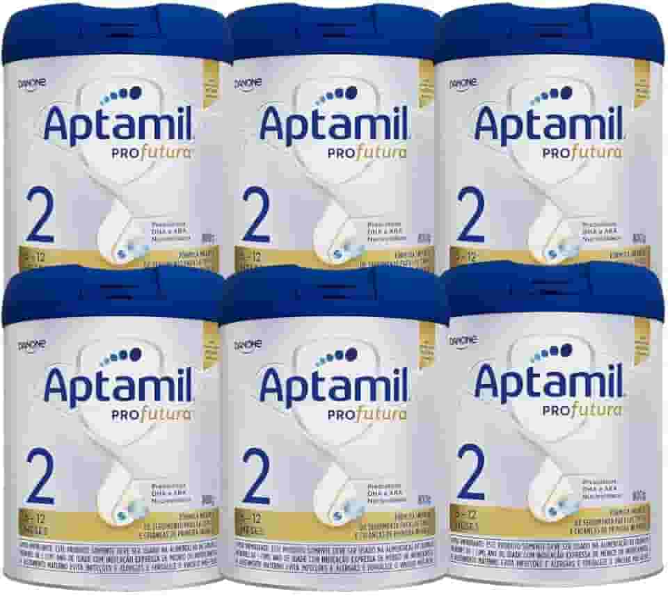 Fórmula Infantil Aptamil Profutura 2 800g - Kit 6 latas