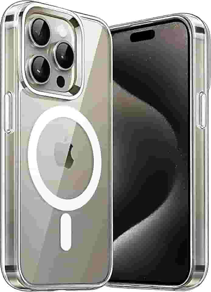 Capa Mag-safe para [iPhone 15 Pro MAX] Capinha Magnetica Premium com [Proteção de Camera] Clear Case [Anti-Amarelamento], Compatível com MagSafe, Transparente e Resistente a Riscos e Anti Impacto