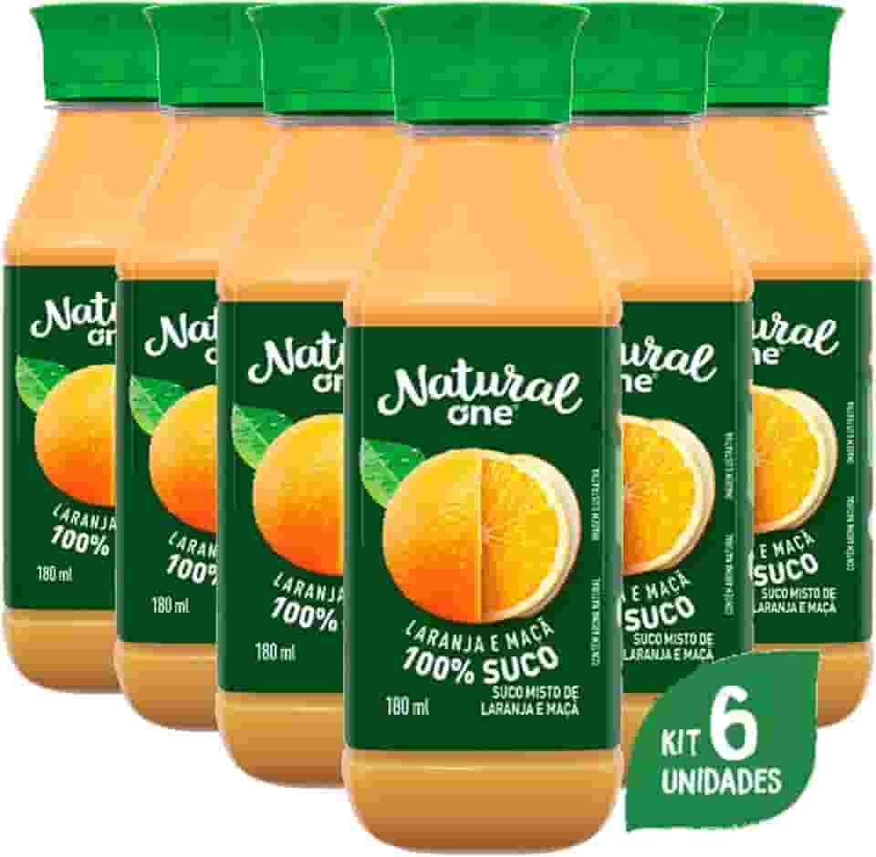 Suco Natural One Laranja e Maçã Ambiente 180ml (6 Unidades)