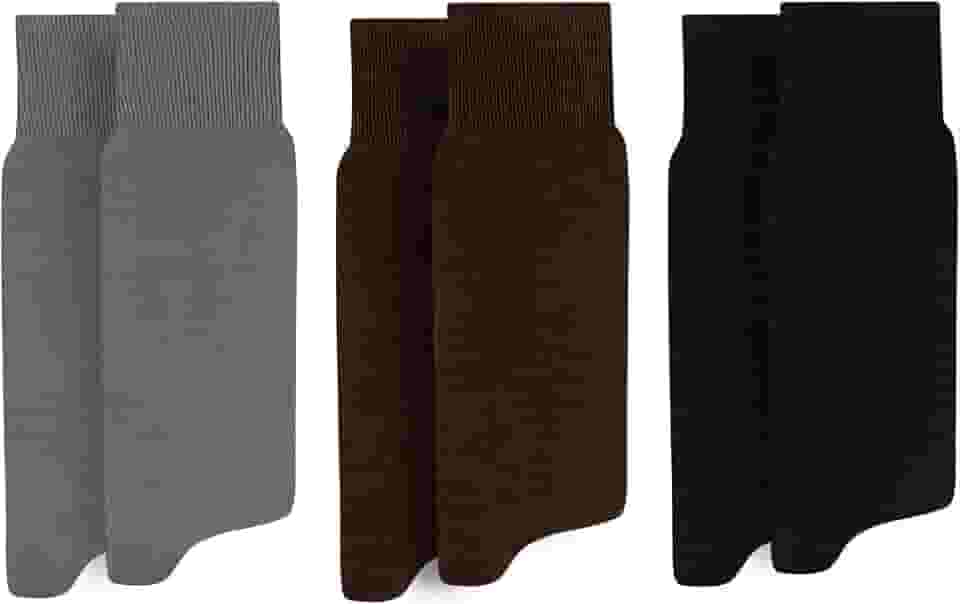 Kit 3 Pares Meia Social Mash Lisa Fina Clássica Cano Longo Adulto