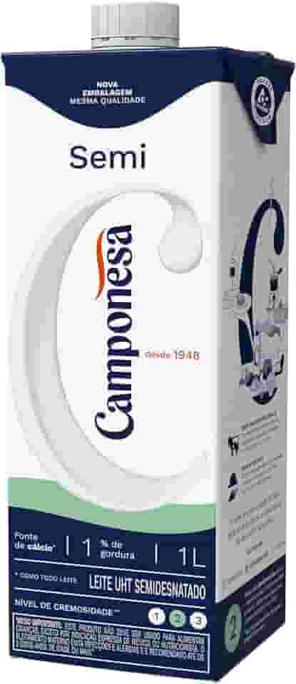 Camponesa Leite UHT Semidesnatado 1L