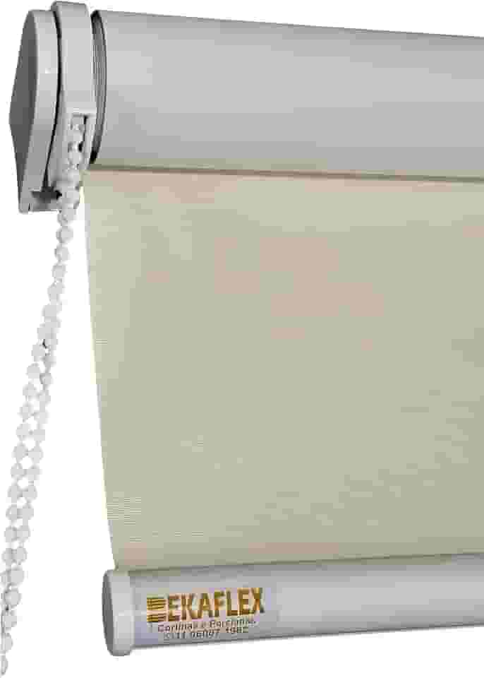 Bekaflex, Cortina Blackout Persiana para portas e janelas de quarto sala cozinha escritório varanda decoração elegante cor branco preto cinza bege | Bekaflex (Bege, 1,10 L X 1,10 A)