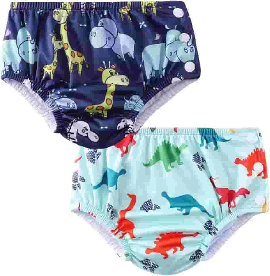 Acqua di Mare kit c/2 Sunga com Fralda Reutilizável de Piscina para Bebê Menino 6 a 24 meses