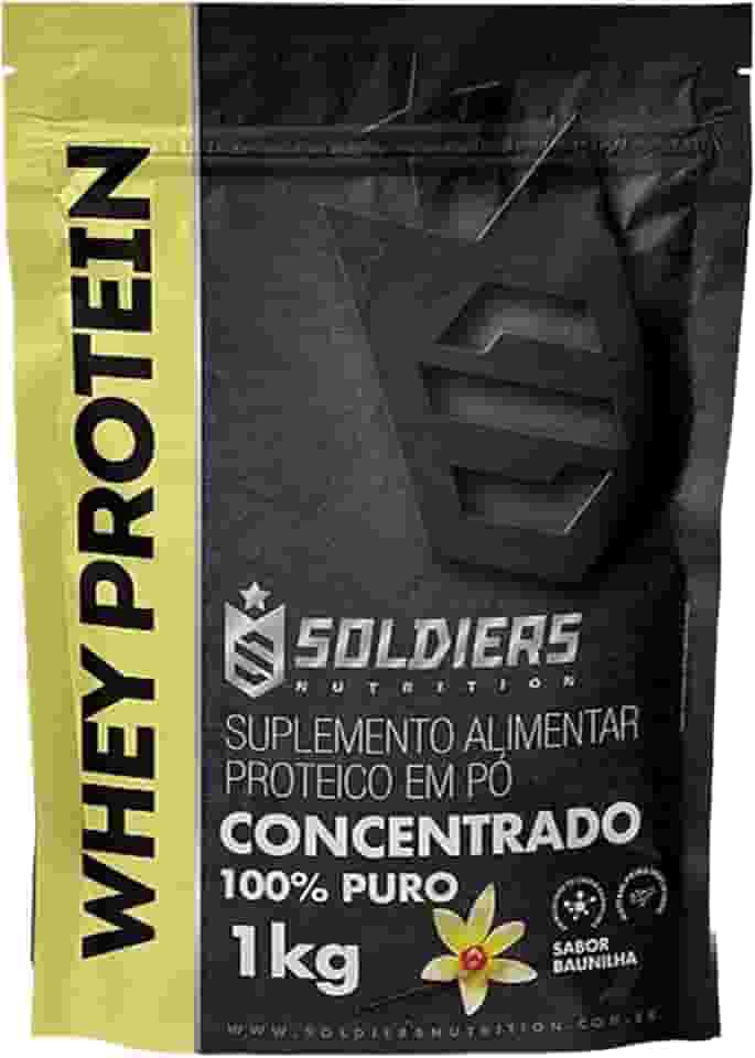 Whey Protein Concentrado 1Kg - Baunilha - 100% Puro Importado - Soldiers Nutrition
