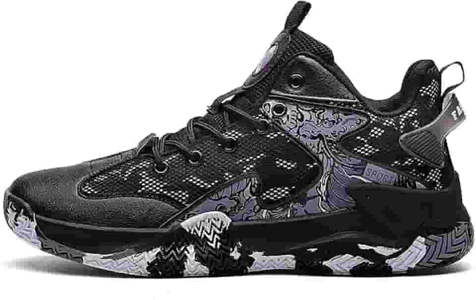 Bolognifi Tênis de basquete masculino antiderrapante para treinamento ao ar livre Botas de basquete respiráveis ​​e confortáveis Presente (Color : Black, Size : 40 BR)