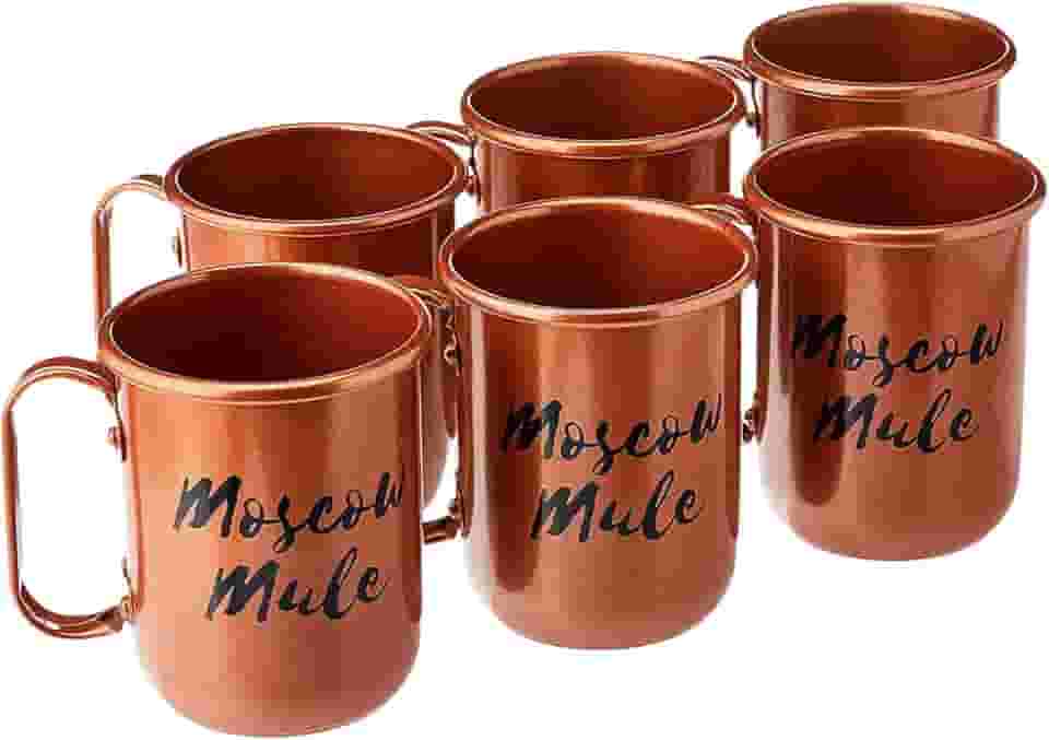 Caneca de Alumínio para Moscow Mule 380ml 6 Unidades