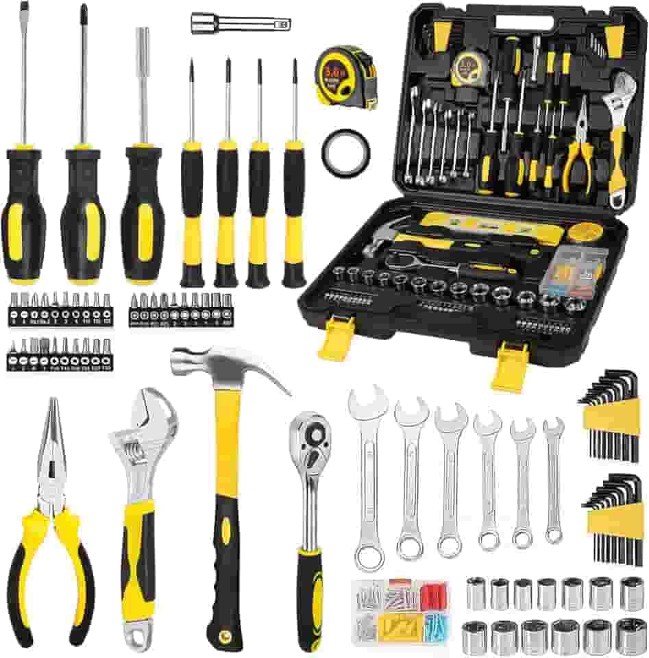 108 Peças Kit Ferramentas Profissional, Caixa de Ferramentas Completa, Maleta de Ferramentas, Caixa de Ferramentas para Reparos Domésticos