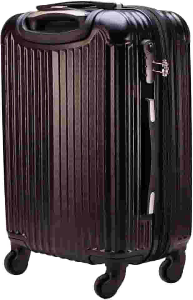 Mala de Viagem de Bordo Abs 10kg Expansiva ANAC 360 Graus com Senha (Preto)