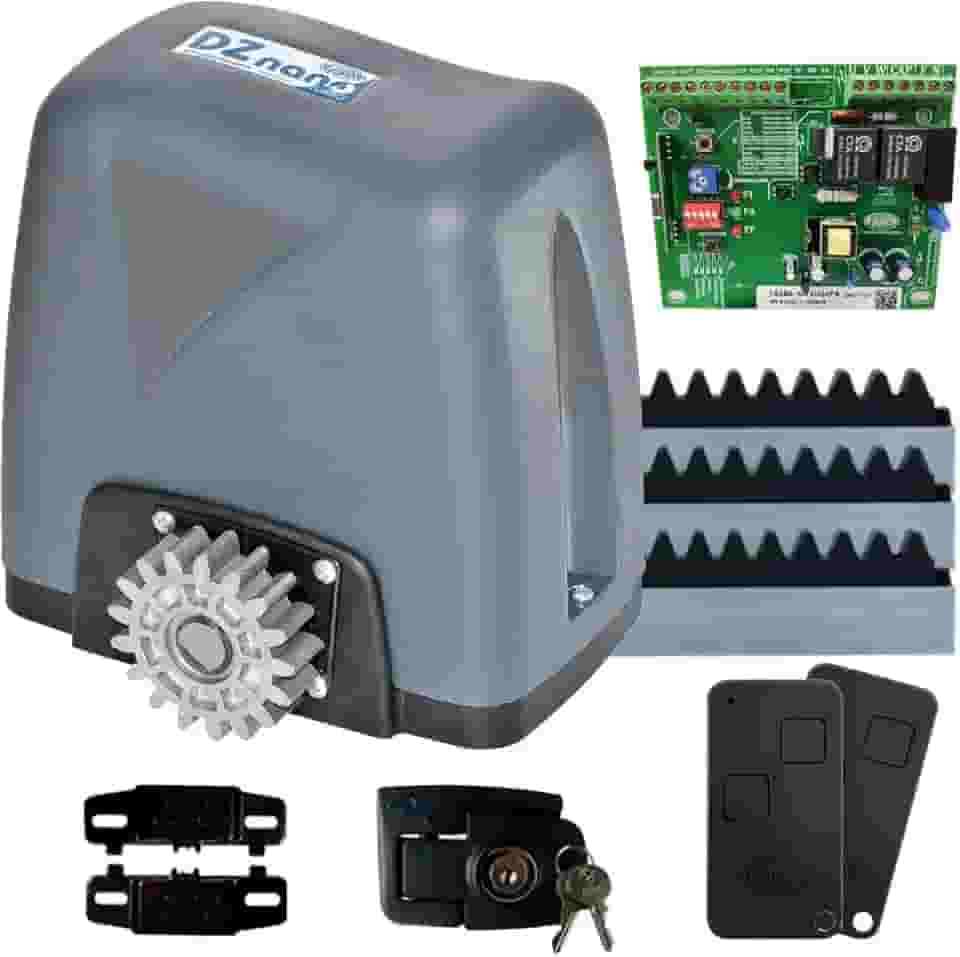 Motor Para Portão Eletrônico Dz Nano 36 Turbo 600kg 1/4 HP Rossi 3 Metros de Cremalheira (127)