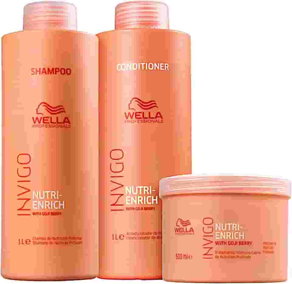 Kit Wella Professionals Invigo Nutri-Enrich - Shampoo 1000ml + Condicionador 1000ml + Máscara 500ml
