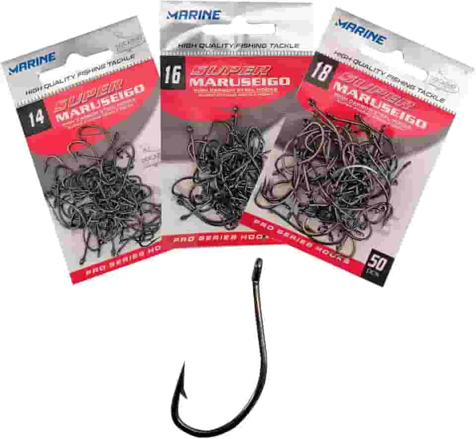 Marine Sports, Kit 150 Anzol Super Maruseigo Preto Black Marine N°14/16/18