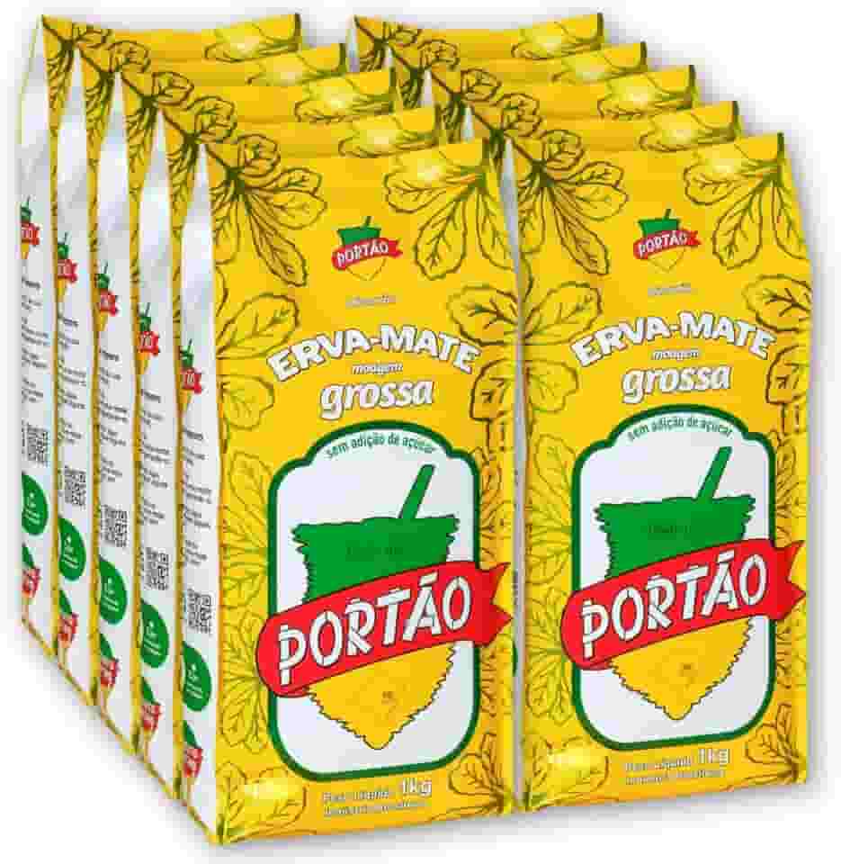 Erva-Mate Portão Chimarrão Moagem Grossa (Fardo 10 unidades) 1kg.