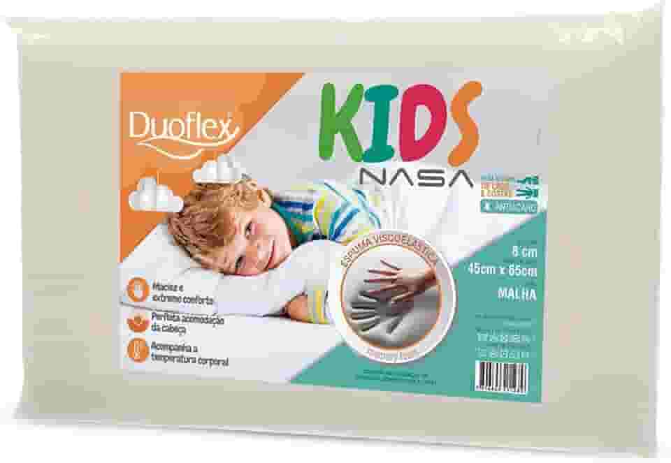Travesseiro Kids Nasa, Duoflex, Branco, Pacote de 1