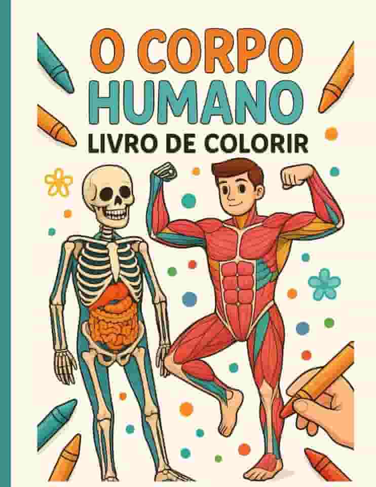 Livro de Colorir O Corpo Humano: Explorando o Corpo Humano Através da Cor (Portuguese Edition)