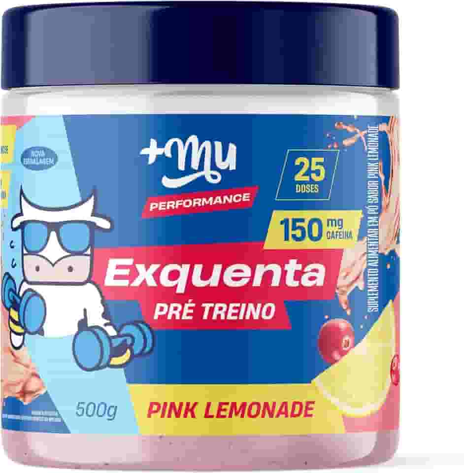 +Mu Pré Treino Exquenta Sabor Pink Lemonade - 500g