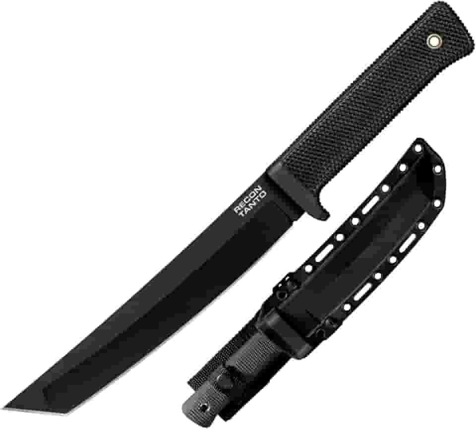 Cold Steel Faca de lâmina fixa Recon Tanto com bainha
