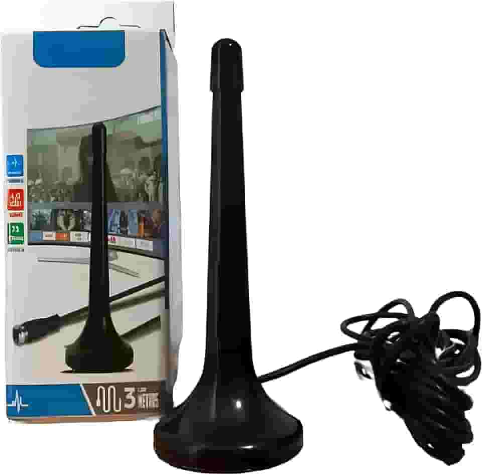 Antena Digital Interna Amplificada Hdtv/uhf/vhf Cabo 3 Mts