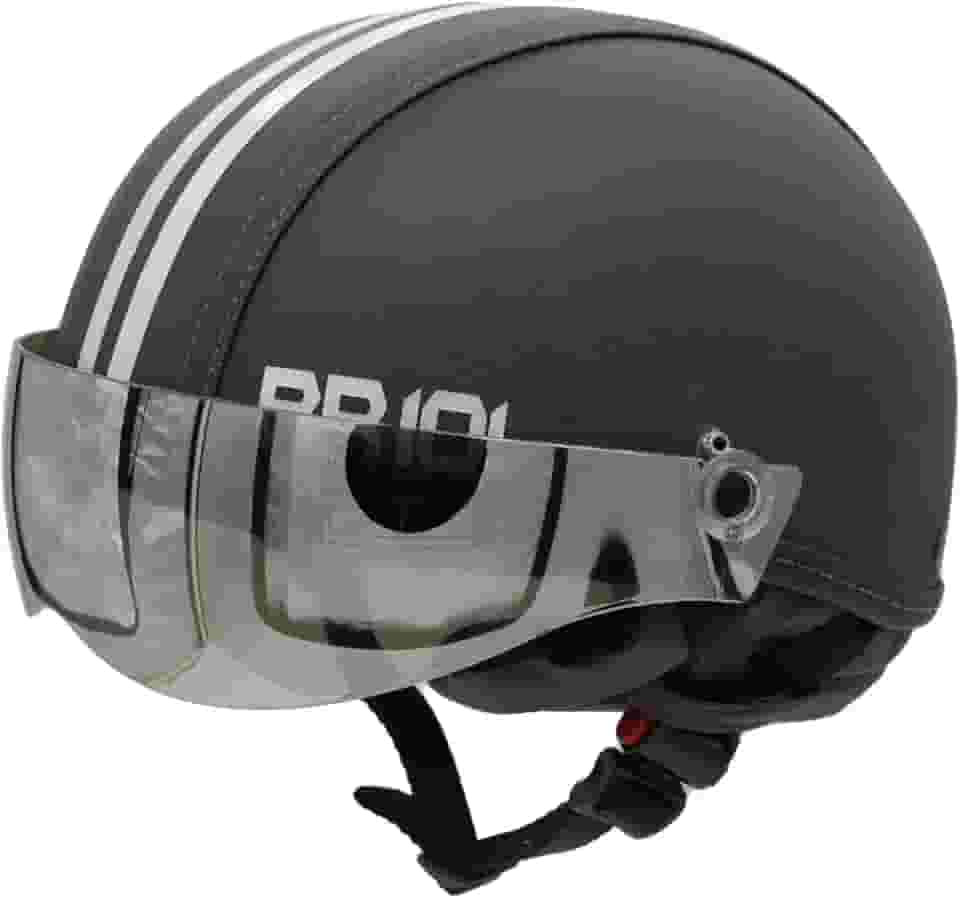 Capacete Coquinho Scooter Elétrica Bike Skate Patinete BR 101 Premium Viseira Silver