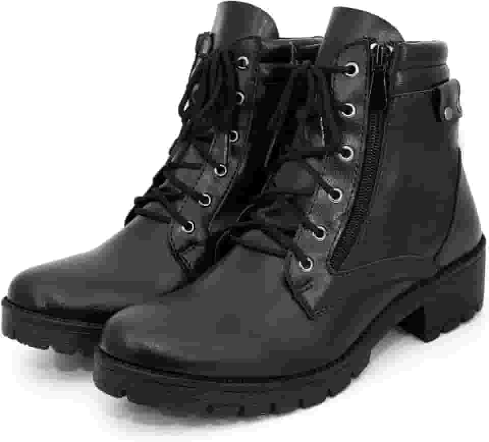 Coturno Bota Feminina Confortável Macia Elegante + Relógio Feminino Led Pulso