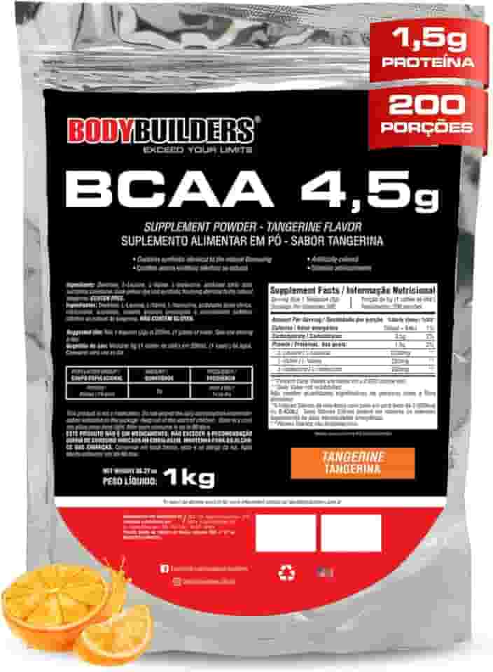BCAA 4.5g Tangerina 1kg - Bodybuilders
