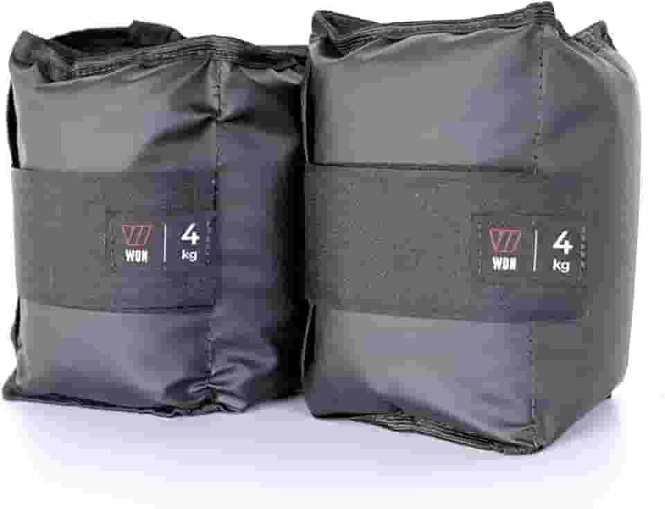 Par Caneleira Tornozeleira de Peso 4 kg WON Preto Fitness Academia Musculação Treino