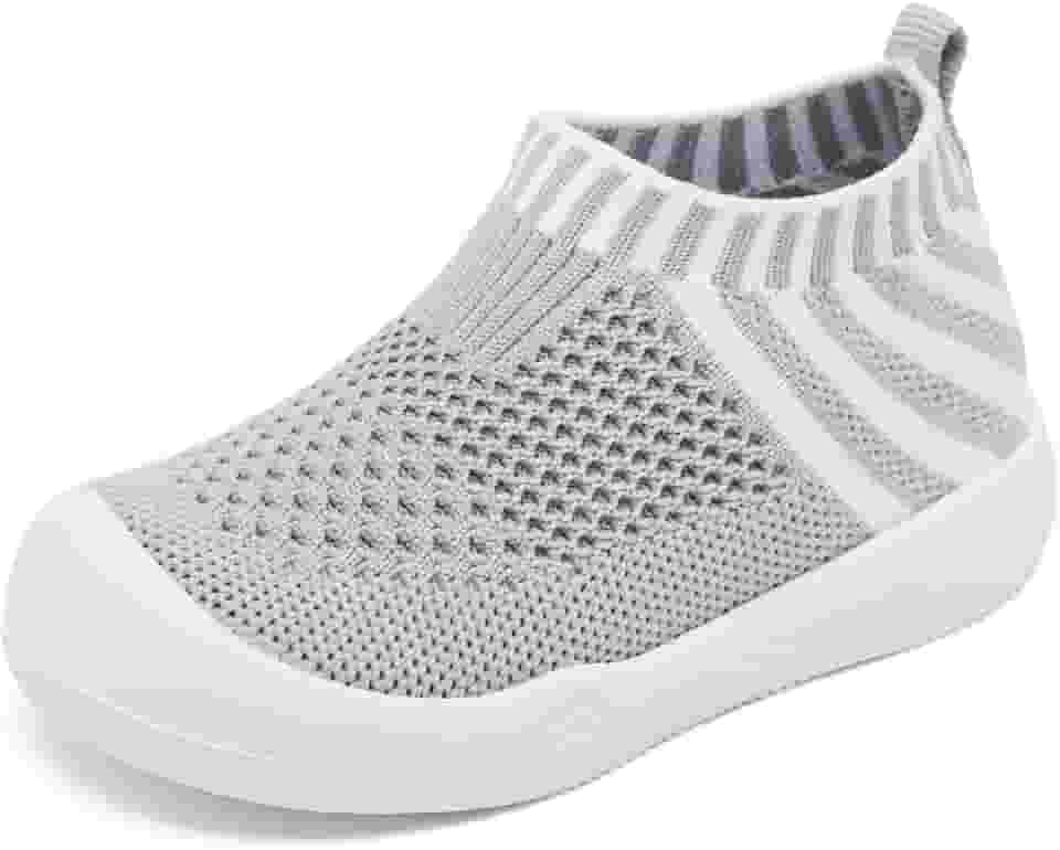 Sapatos e meias para bebês Engtoy Pantufas respiráveis antiderrapantes com sola de borracha macia, tênis para bebês meninos e meninas