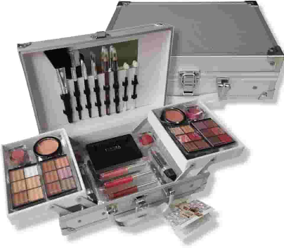 Maleta Prata com Kit de Maquiagem - Fenzza