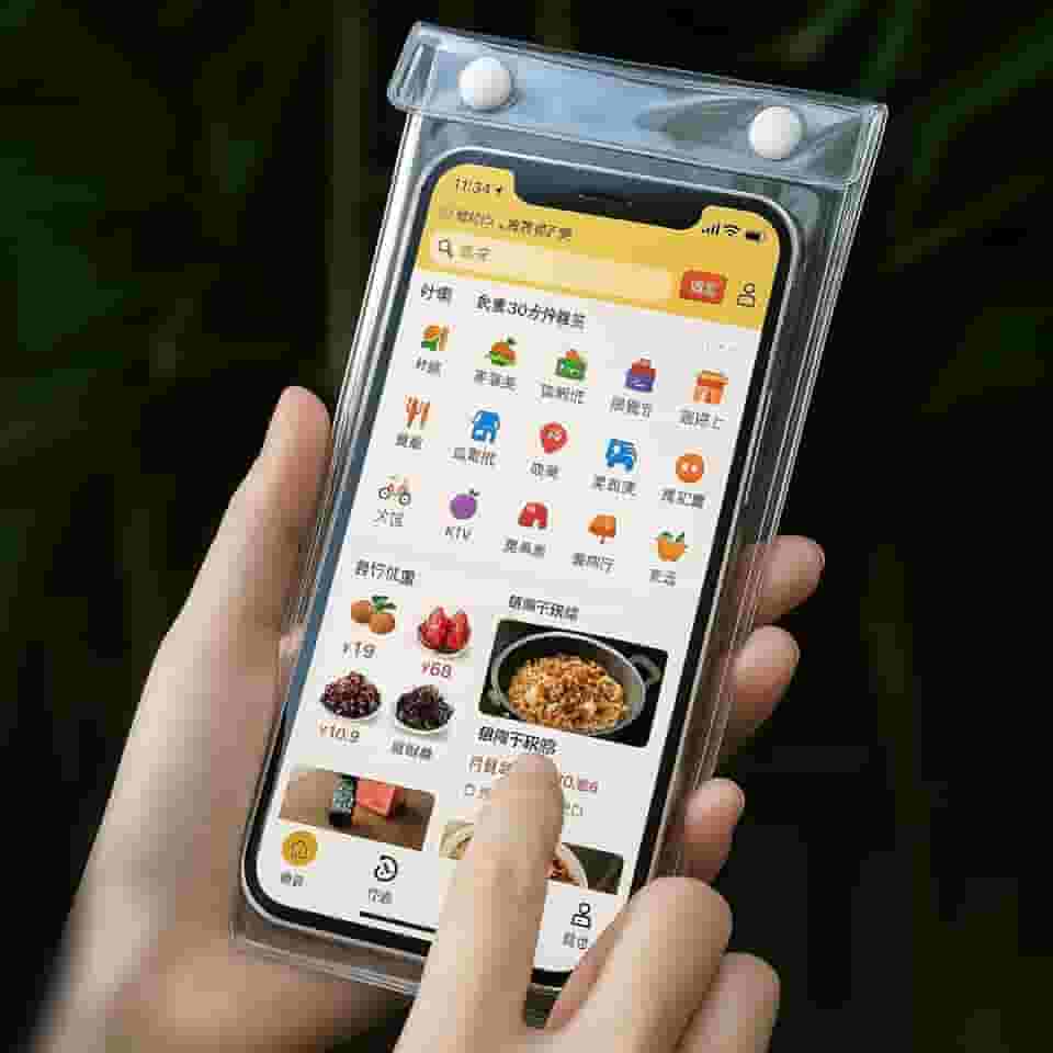 1 bolsa universal transparente à prova d'água para celular, tela sensível ao toque, uso ao ar livre, à prova de chuva, capa de proteção para celular