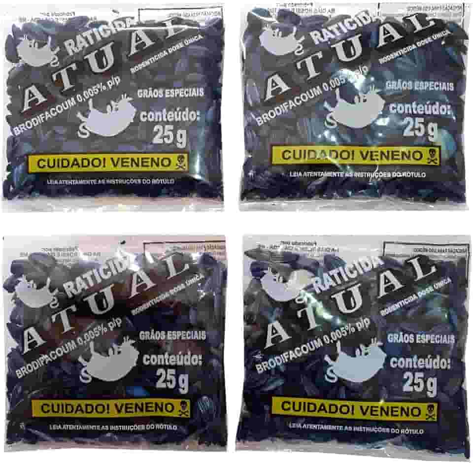 Veneno Mata Rato Raticida Semente Girassol Azul Venda Livre = 48 Unidades