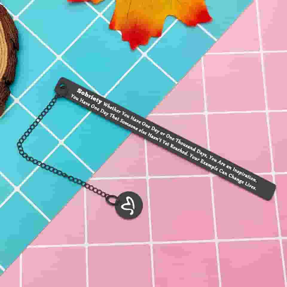 Marcadores de livro inspiradores para mulheres e homens, presentes de sobriedade para ele, para recuperação, câncer, recuperação de sobriedade, presente AA para amigos, serenidade, oração, presente de