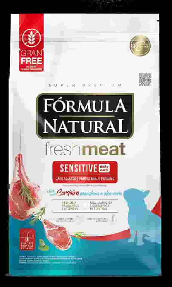 Fórmula Natural Fresh Meat Ração Seca Para Cães Adultos De Pequeno Porte Sabor Carne de Cordeiro 1Kg