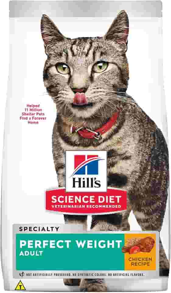 Ração Hill's Science Diet Peso Perfeito para Gatos Adultos Sabor Frango - 1.36kg