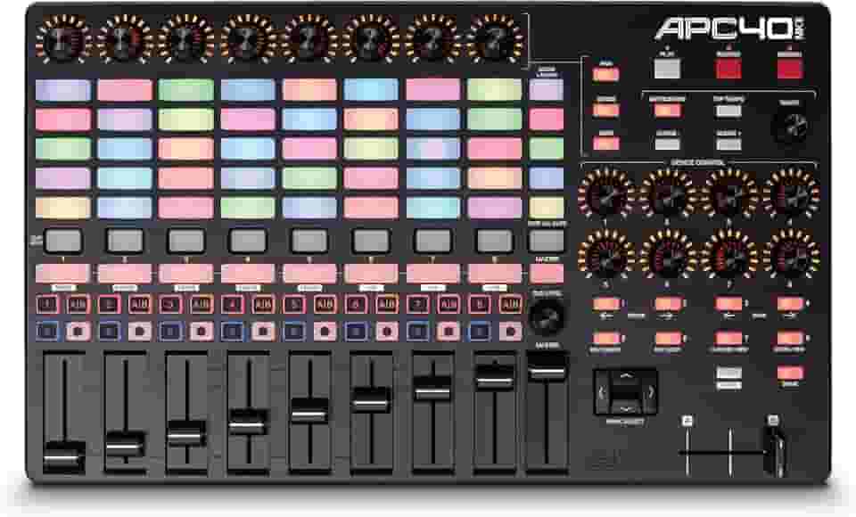 Akai Professional APC40 MKII Controlador MIDI USB com matriz 5x8, knobs, faders, mapeamento 1:1 com Ableton Live Lite e suíte profissional incluída