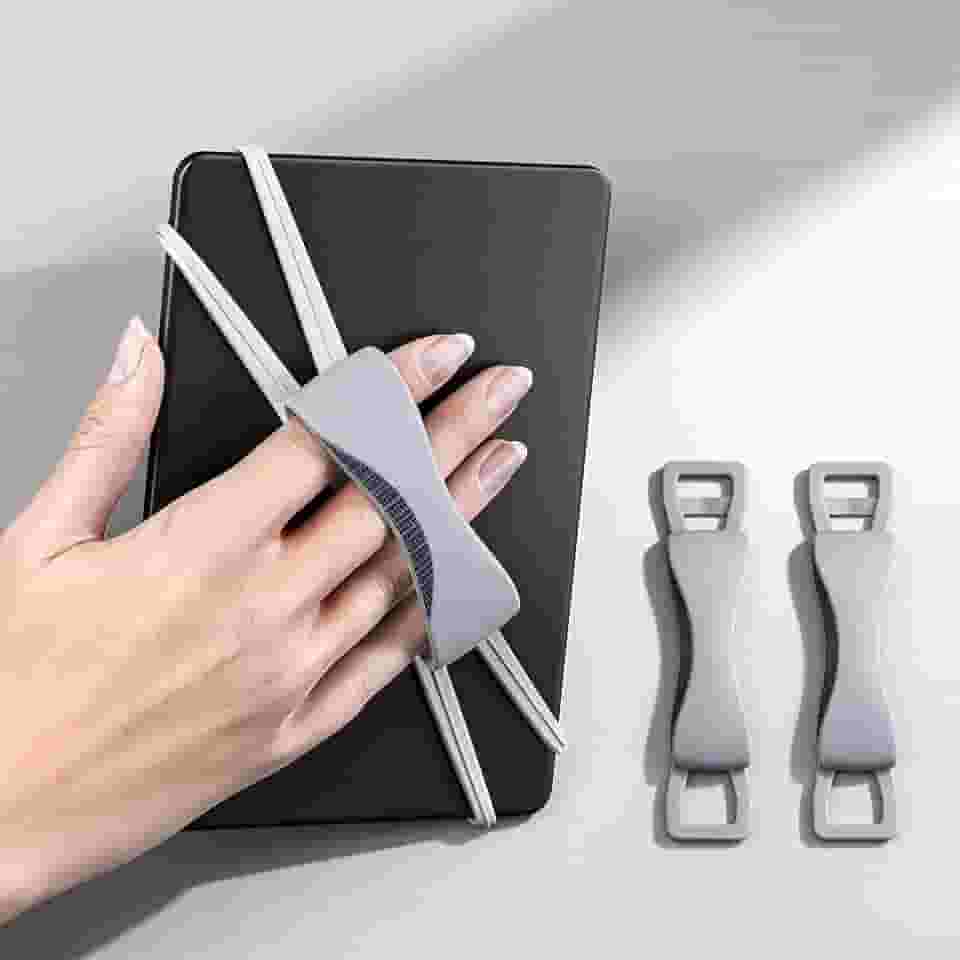 Pacote com 2 alças de mão confortáveis para Kindle e Tablets, acessórios Kindle para leitura na cama, suporte seguro e leve para tablet de 4,7 a 8 polegadas / Paperwhite/Kobo/Oasis/E-Book/telefone