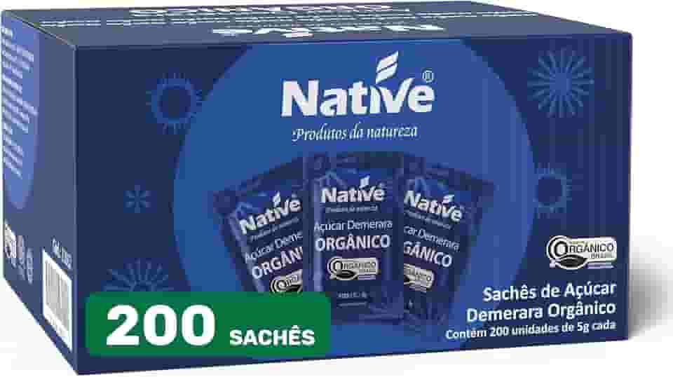 Açúcar Demerara Orgânico Native com 200 Sachês de 5g