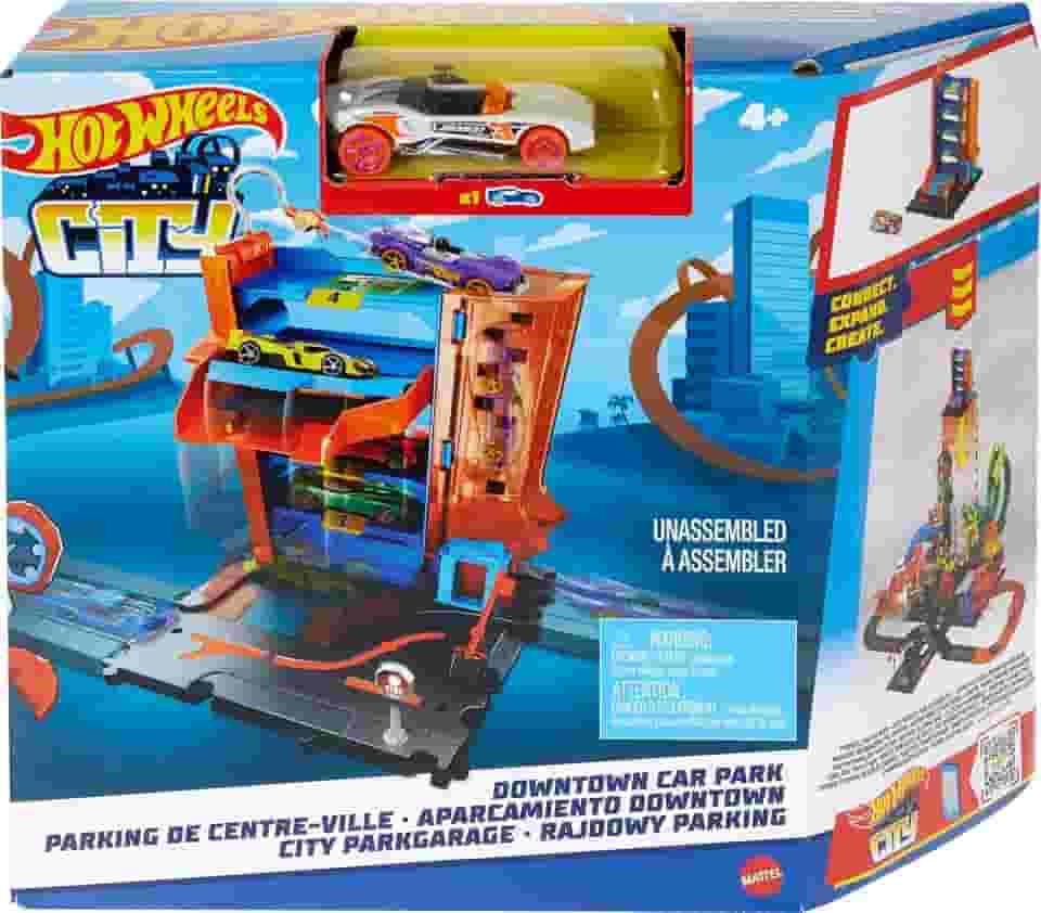 Hot Wheels City Pista de Brinquedo Garage Altura Dupla para crianças a partir de 4 anos