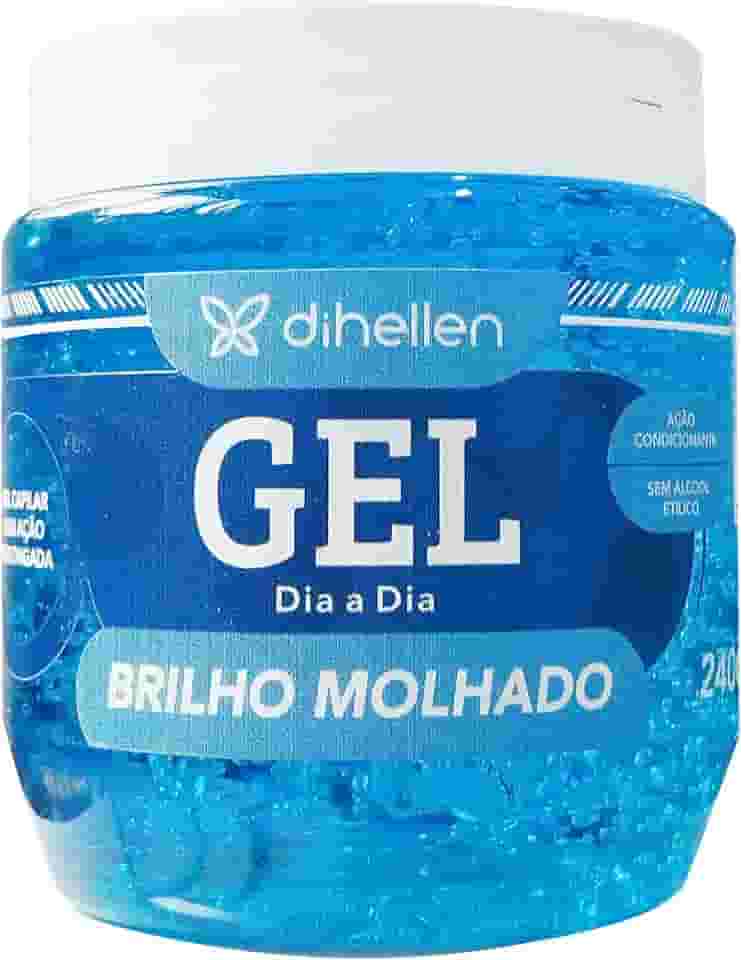 Di Hellen Cosméticos Gel Brilho Molhado Dia A Dia Sem Álcool Azul
